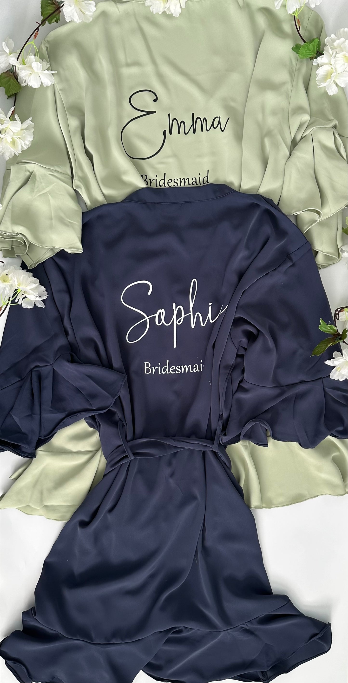 Personalised Bridal Ruffled Robe