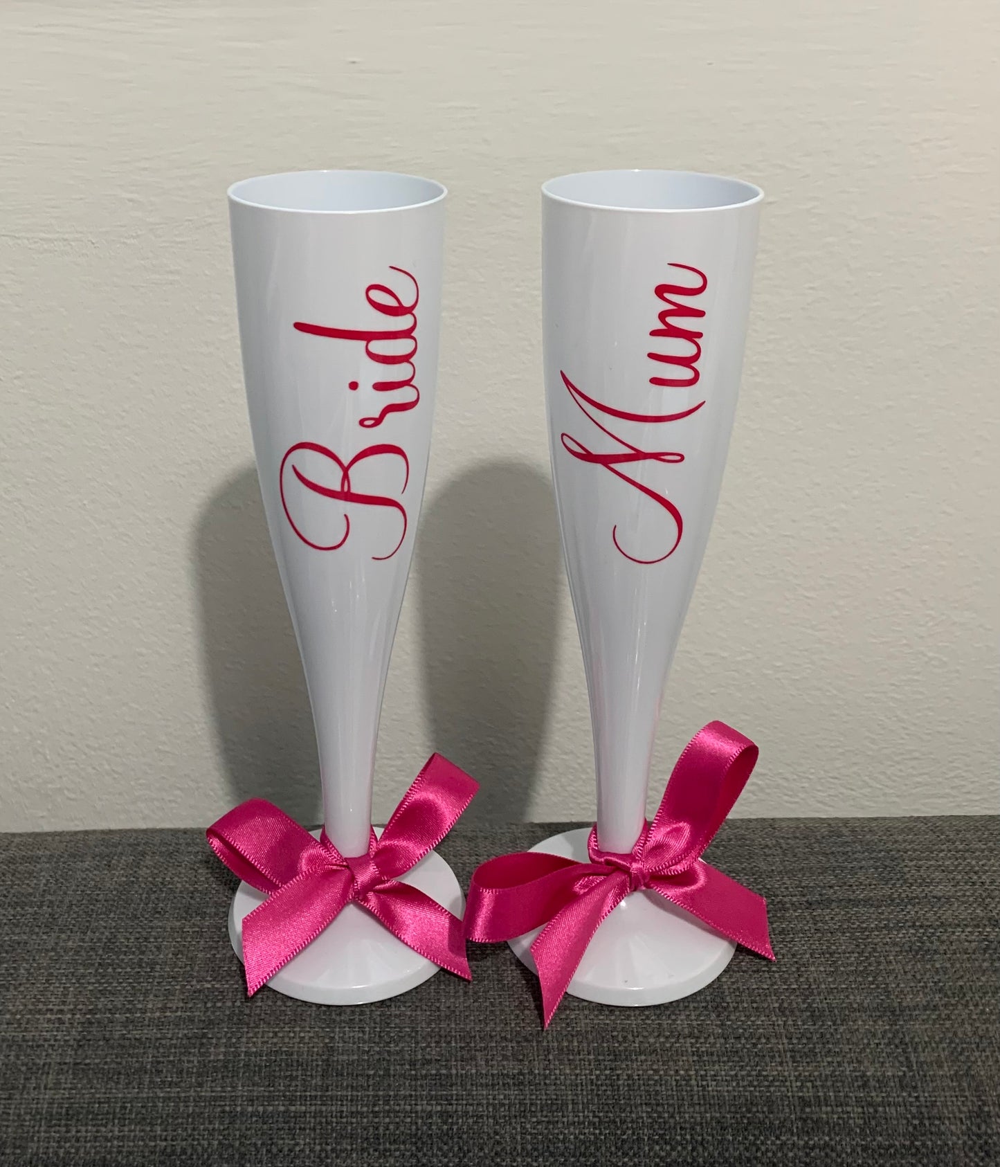 Personalised White Champagne Flute