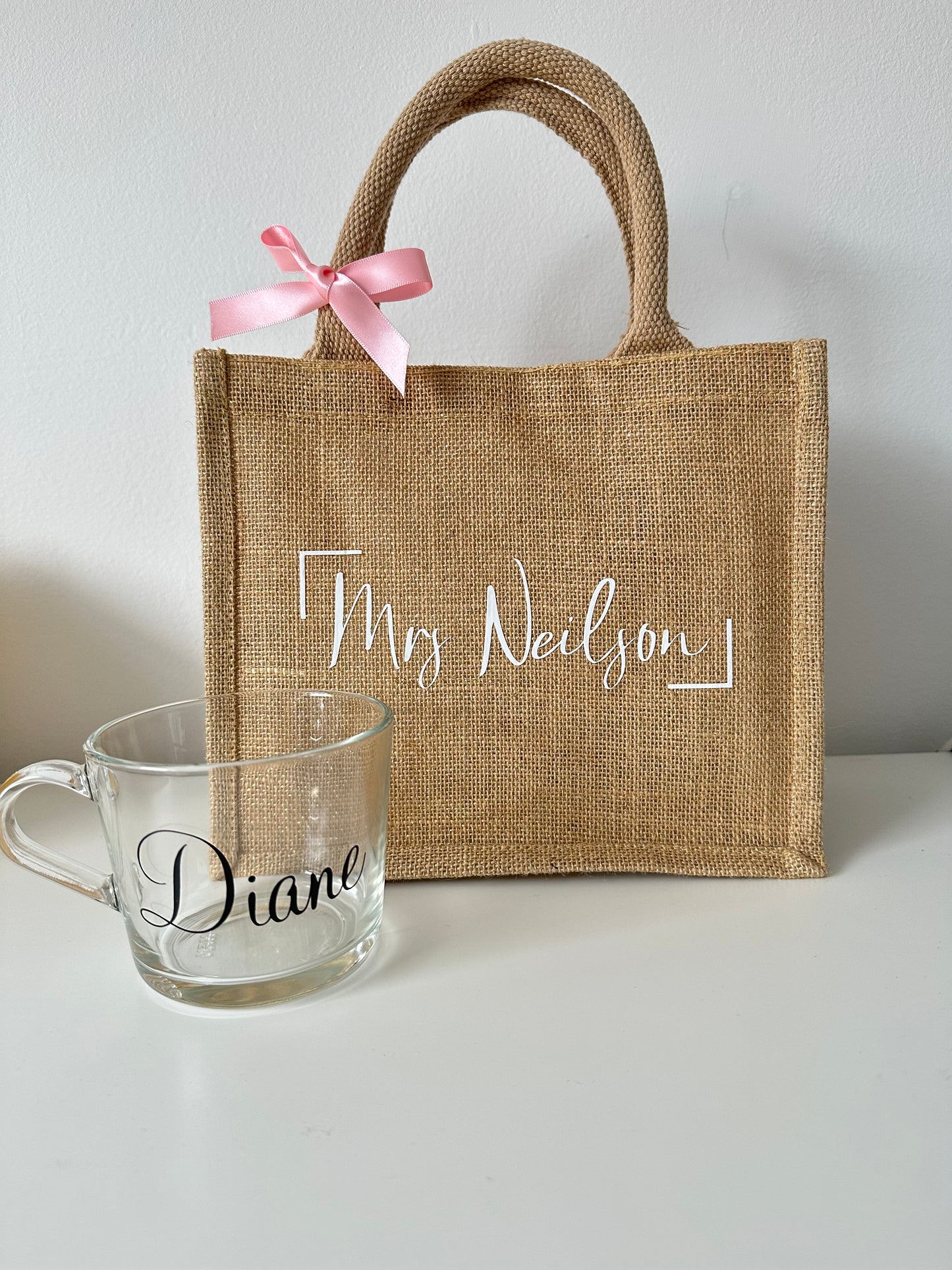 Personalised Mini Jute Bag