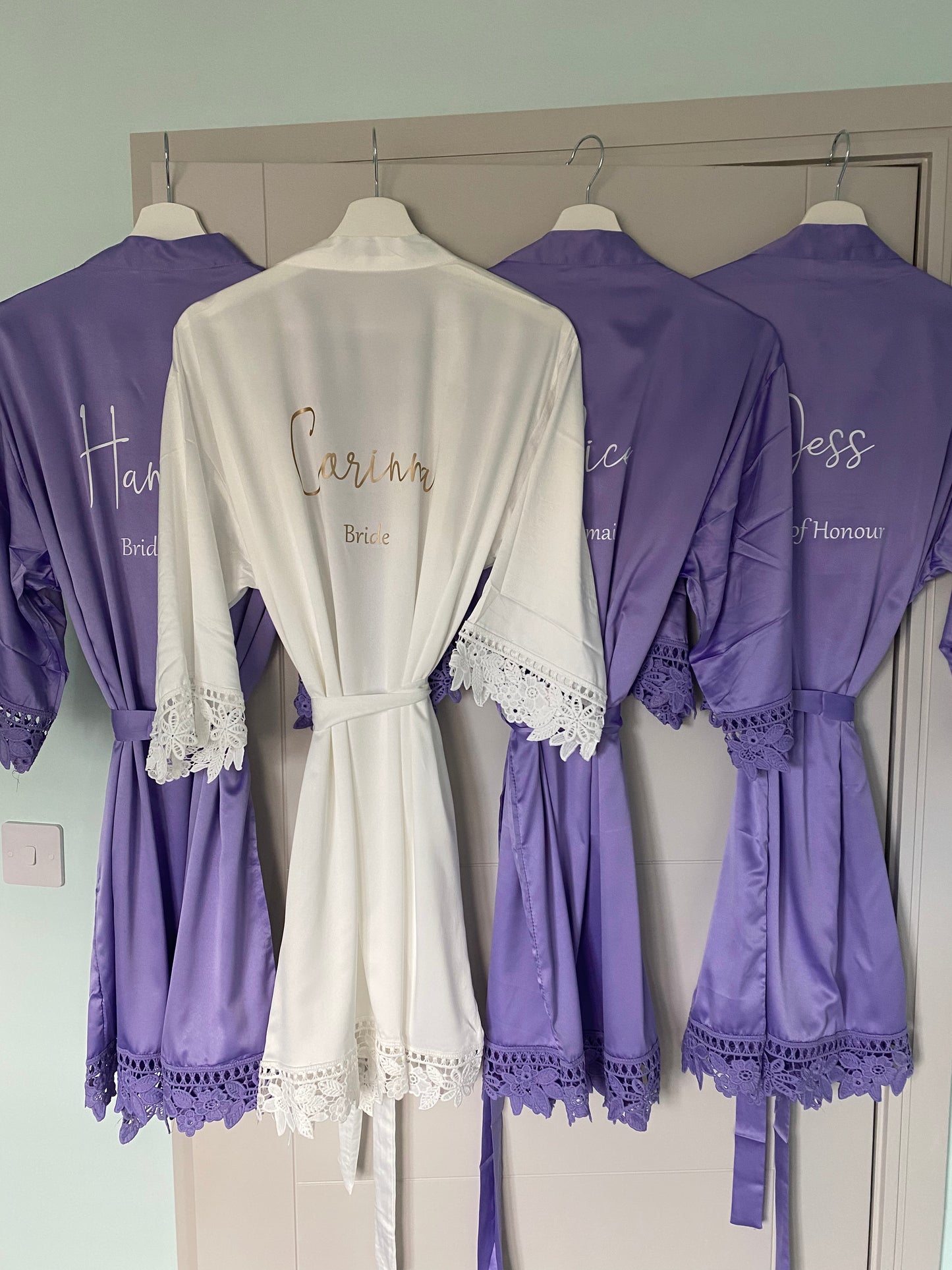 Personalised Bridal Lace Robe