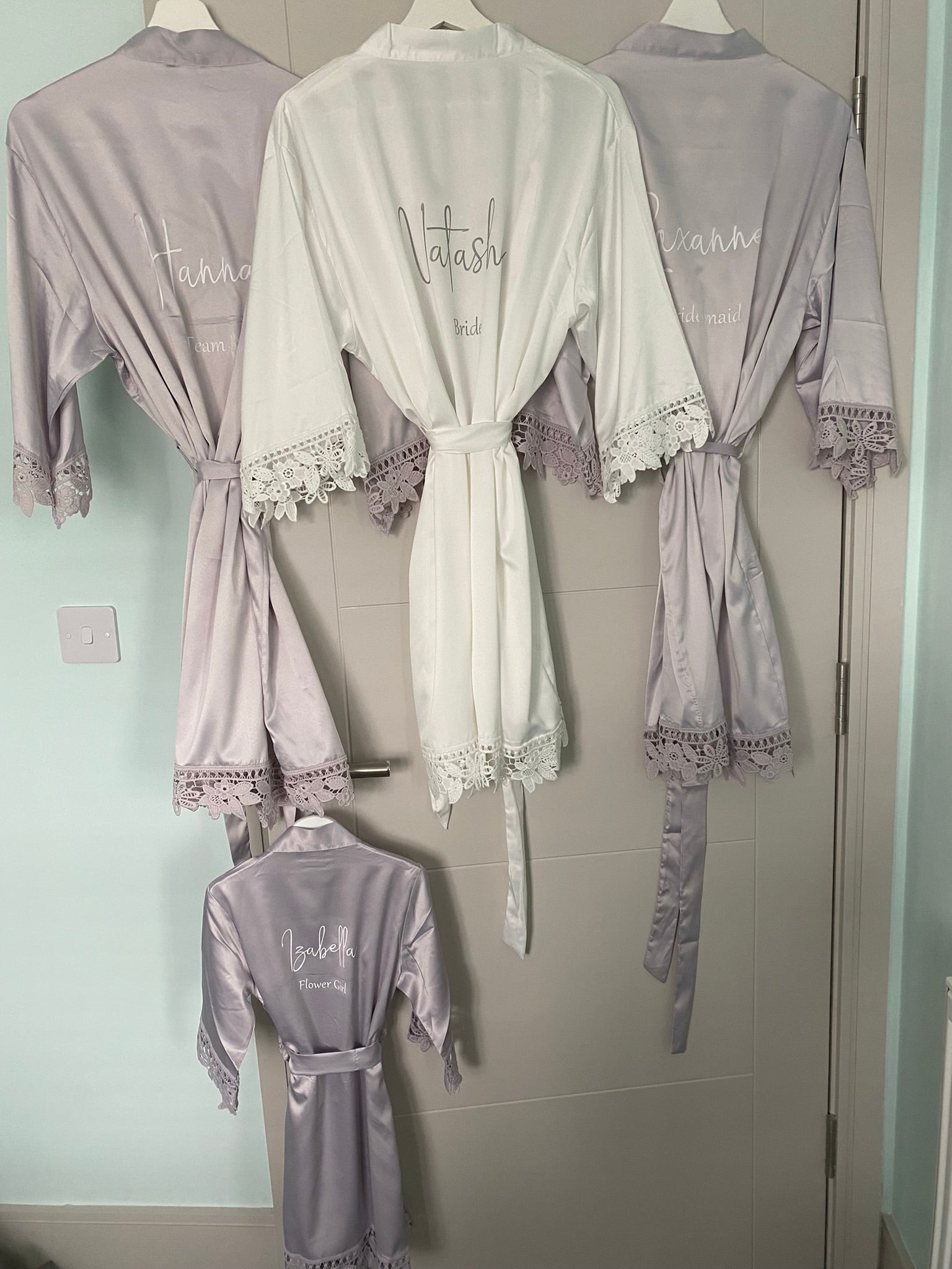 Fashion grey bridesmaid robe