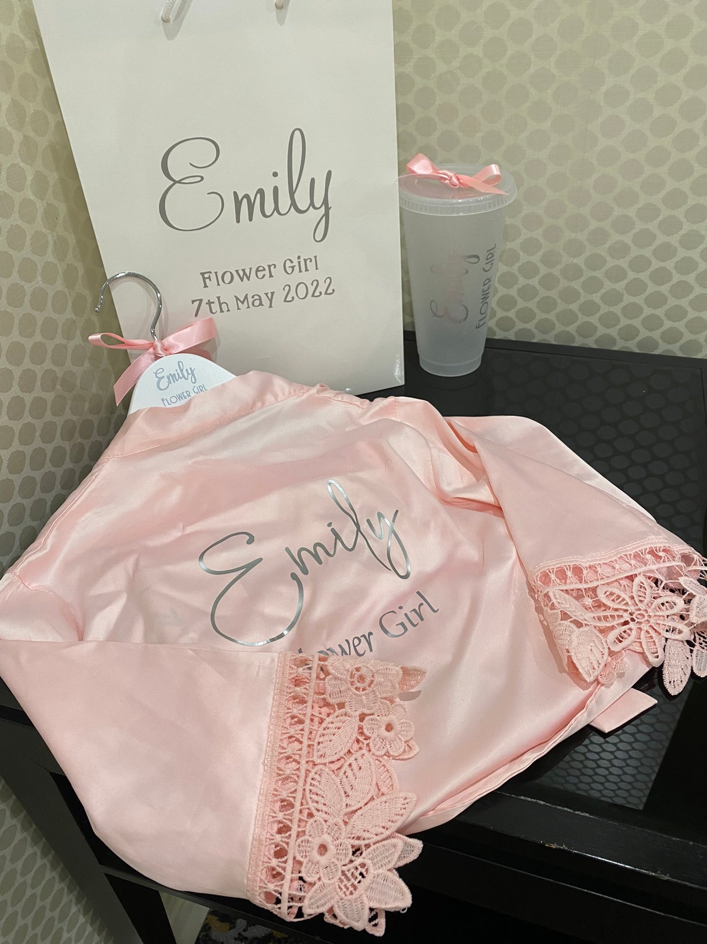 Personalised Flower Girl 'Lace Robe' Gift Package