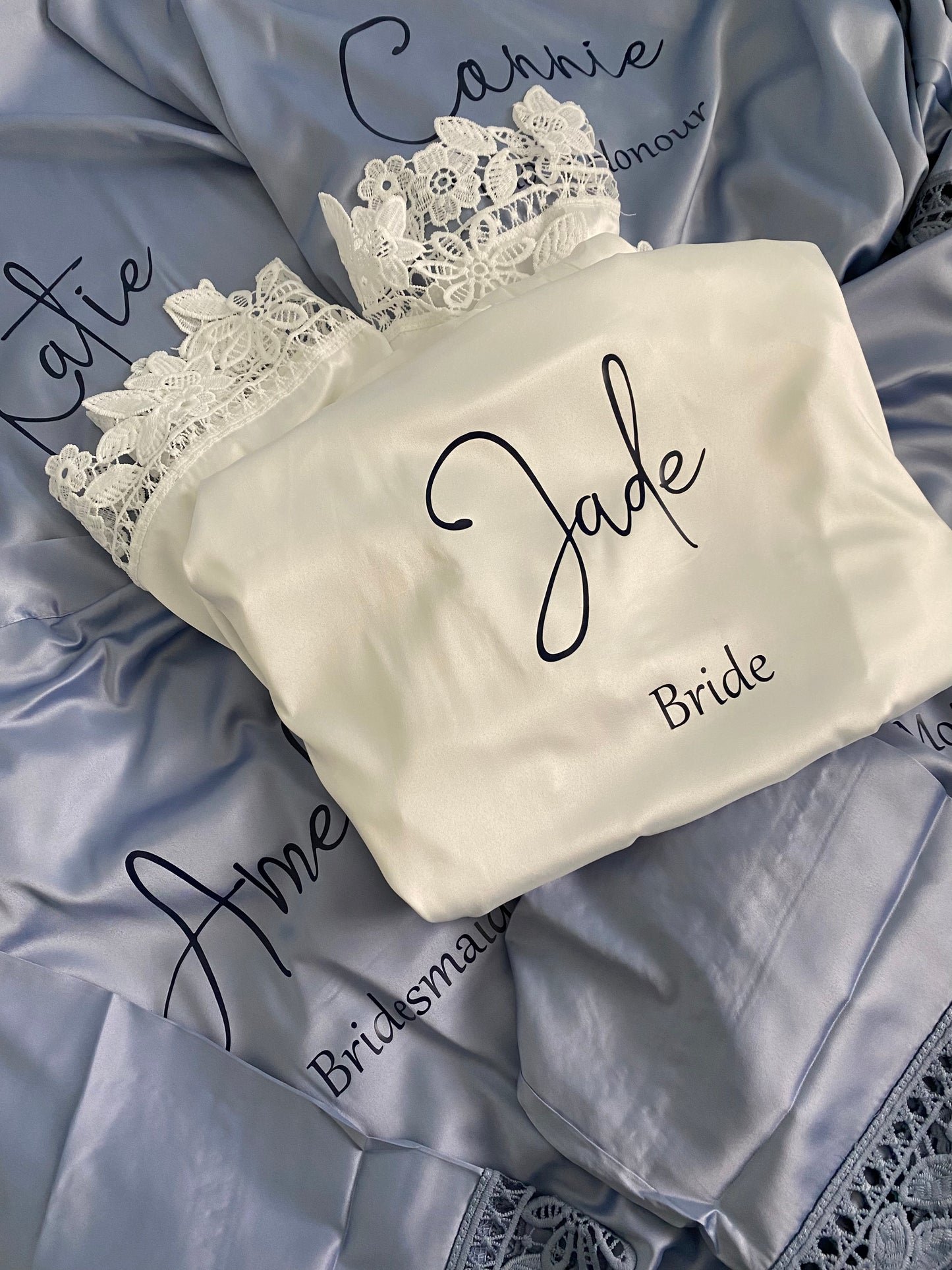 Personalised Bridal Lace Robe