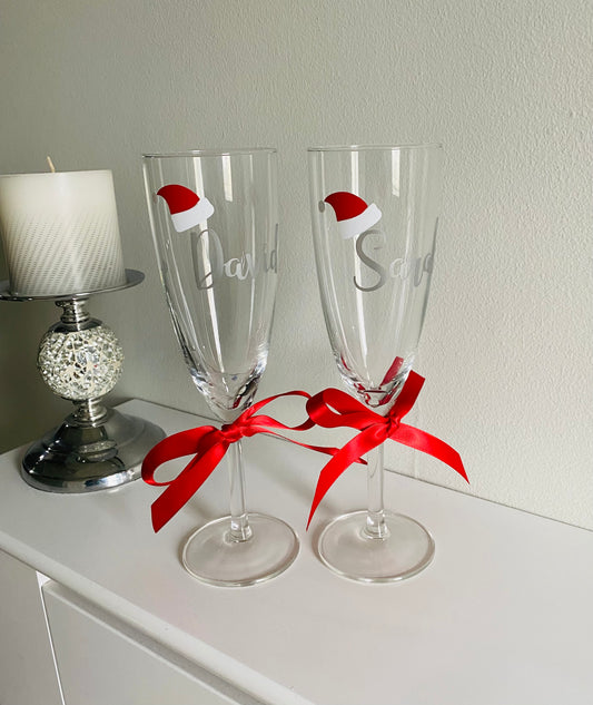 Christmas Personalised Prosecco Glass