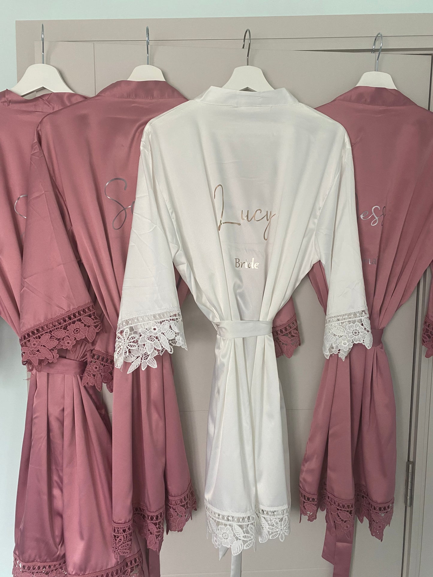 Personalised Bridal Lace Robe